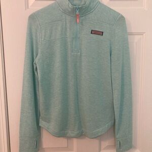 Vineyard Vines Aqua Quarter-Zip Pullover